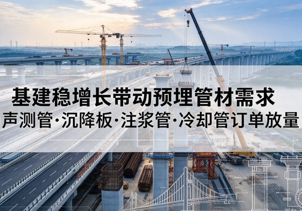 措勤基建稳增长带动预埋监测管材需求，声测管、沉降板、注浆管订单持续放量
