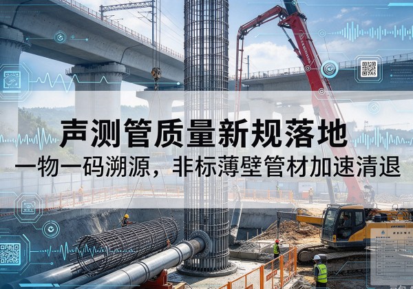 措勤声测管质量新规落地，一物一码溯源，非标薄壁管材加速清退